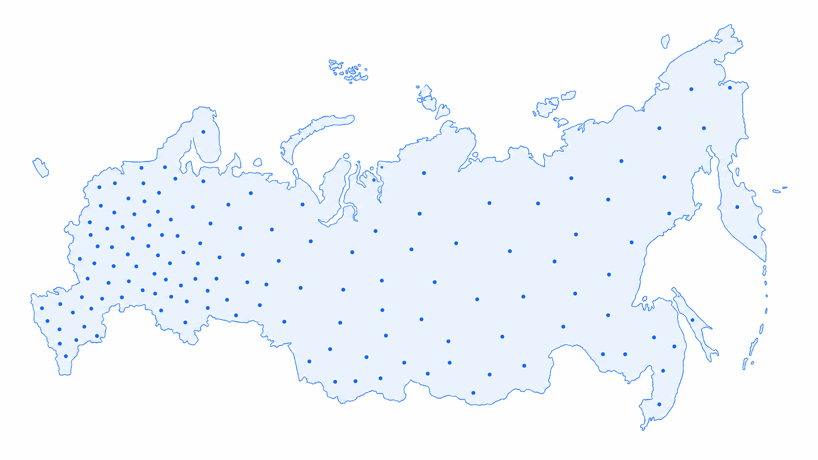 География поставок ВЕЛМАТЭК по всей России